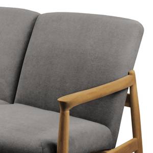 Sofa Froid (3-Sitzer) Webstoff - Webstoff Claris: Hellgrau - Hellbraun