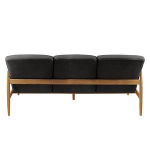 Sofa Froid (3-Sitzer) Webstoff - Webstoff Claris: Anthrazit - Hellbraun