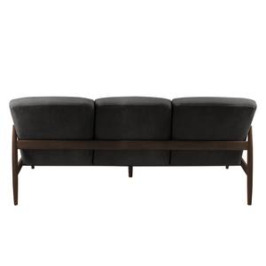 Sofa Froid (3-Sitzer) Webstoff - Webstoff Claris: Anthrazit - Dunkelbraun