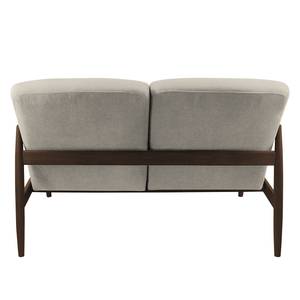 Sofa Froid (2-Sitzer) Webstoff - Webstoff Claris: Grau - Dunkelbraun