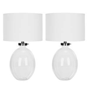 Lampes Alaina (lot de 2) Coton / Verre - 1 ampoule
