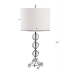 Lampes Callie (lot de 2) Coton / Verre cristallin - 1 ampoule