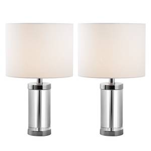 Lampes Taylor (lot de 2) Coton / Verre cristallin - 1 ampoule