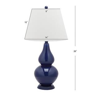 Lampes Kara (lot de 2) Coton / Verre - 1 ampoule - Bleu