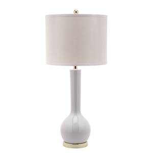 Lampes Lucia (lot de 2) Coton / Céramique - 1 ampoule - Blanc