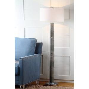 Lampadaire Mason I Coton / Imitation cuir - 1 ampoule