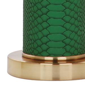 Lampes Deidra II (lot de 2) Coton / Imitation cuir - 1 ampoule - Vert