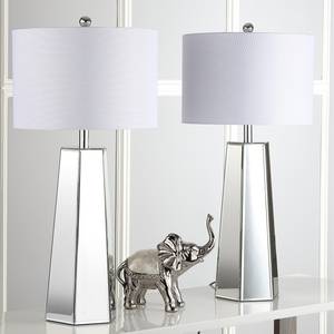 Lampe Gavin Coton / Miroir en verre - 1 ampoule