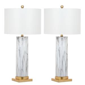 Lampes Dawson (lot de 2) Coton / Céramique - 1 ampoule