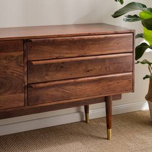 Credenza Baxley Acacia massello, metallo, acacia / oro