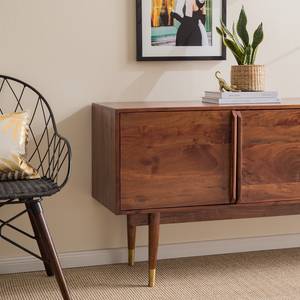 Credenza Baxley Acacia massello, metallo, acacia / oro