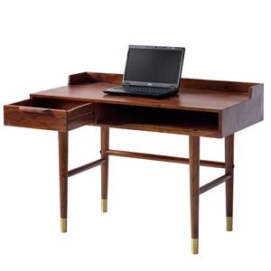 Bureau Baxley massief acaciahout/metaal - acaciahout/goudkleurig