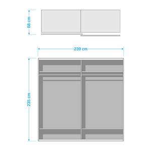 Armoire à portes coulissantes 20UP I Blanc - 239 x 235 cm