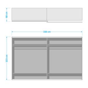 Armoire à portes coulissantes 20UP I Noir - 338 x 223 cm