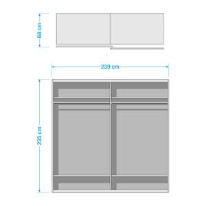 Armoire à portes coulissantes 20UP I Noir - 239 x 235 cm