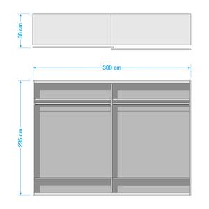 Armoire à portes coulissantes 20UP I Noir - 300 x 235 cm