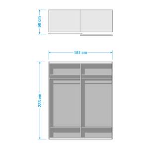 Schwebetürenschrank 20UP II Weiß - 181 x 223 cm