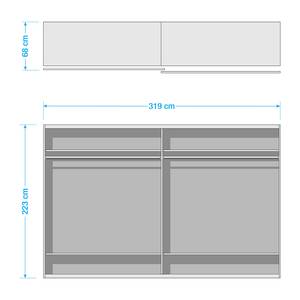 Armoire à portes coulissantes 20UP I Noir - 319 x 223 cm