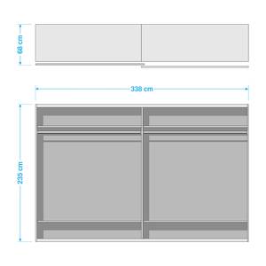 Armoire à portes coulissantes 20UP II Noir - 338 x 235 cm