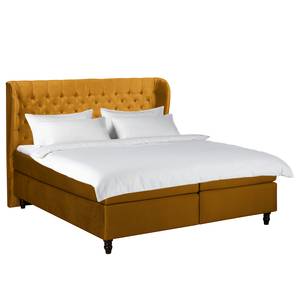 Lit boxspring Monroe Ambre jaune - 140 x 200cm