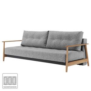 Schlafsofa Una Deluxe Grau - Textil - 224 x 94 x 80 cm