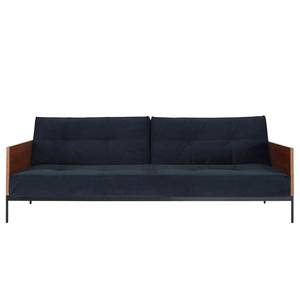 Schlafsofa Splitback Lauge Stoff Velvet: Dark Blue