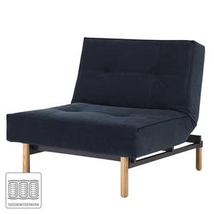 Fauteuil Splitback Stem Tissu Velvet : Dark Blue