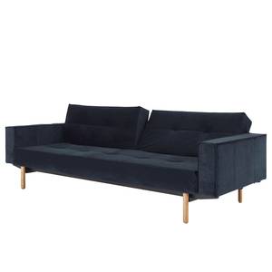 Slaapbank Splitback Stem Stof Velvet: Dark Blue - Met armleuningen