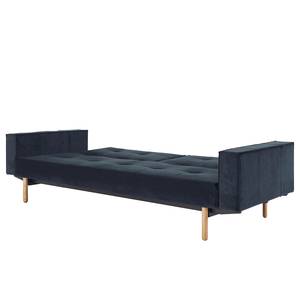 Slaapbank Splitback Stem Stof Velvet: Dark Blue - Met armleuningen