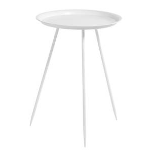 Table d'appoint Wolde Métal - Blanc - Diamètre : 40 cm