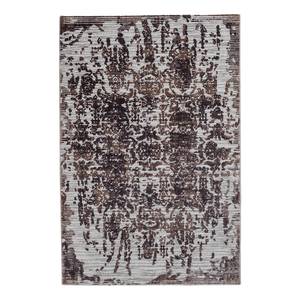 Laagpolig vloerkleed Brilliant Antik textielmix - Espressokleurig - 160 x 230 cm