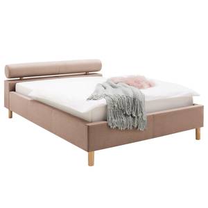 Gestoffeerd bed Feline Geweven stof - Oud pink - 140 x 200cm