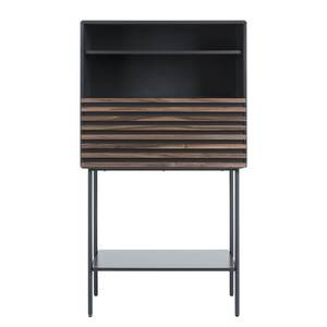 Barschrank Kipra Walnuss furniert - Graphit