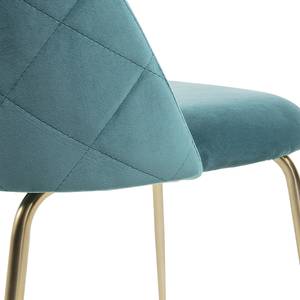 Chaises capitonnées Ivonne (lot de 2) Turquoise