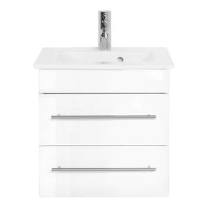 Meuble avec vasque Venticello Blanc brillant - Largeur : 50 cm