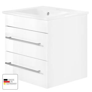 Meuble avec vasque Venticello Blanc brillant - Largeur : 50 cm