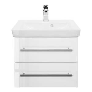 Meuble avec vasque Subway Blanc brillant - Largeur : 50 cm