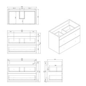 Salle de bain Carpo (2 éléments) Blanc brillant - Largeur : 70 cm