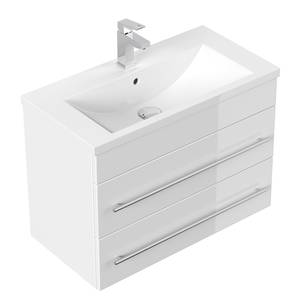 Salle de bain Carpo (2 éléments) Blanc brillant - Largeur : 70 cm