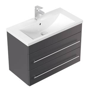 Salle de bain Carpo (2 éléments) Anthracite - Largeur : 70 cm