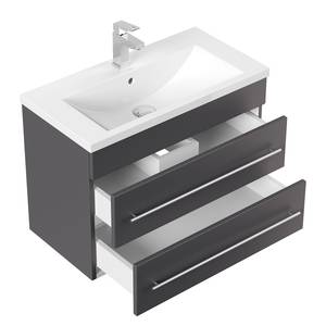 Salle de bain Carpo (2 éléments) Anthracite - Largeur : 70 cm