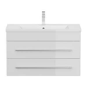 Meuble avec vasque Portus Blanc brillant - Largeur : 80 cm