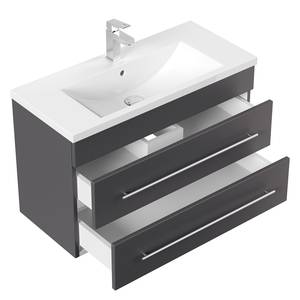 Meuble avec vasque Portus Anthracite - Largeur : 80 cm