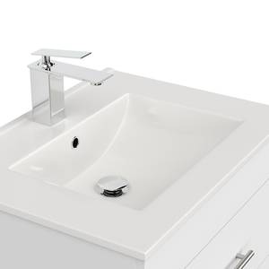 Meuble avec vasque Silvanus Blanc / Blanc mat - Largeur : 62 cm