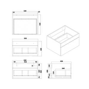 Meuble avec vasque Gaia Anthracite