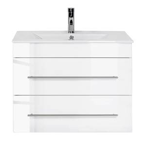 Meuble avec vasque Artemis Blanc brillant - Largeur : 76 cm