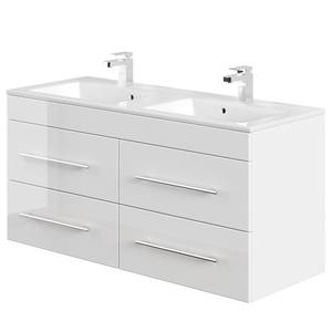 Meuble double vasque Argos Blanc brillant