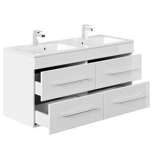 Meuble double vasque Argos Blanc brillant