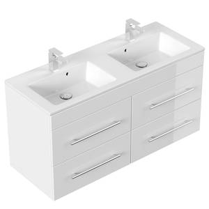 Meuble double vasque Argos Blanc brillant