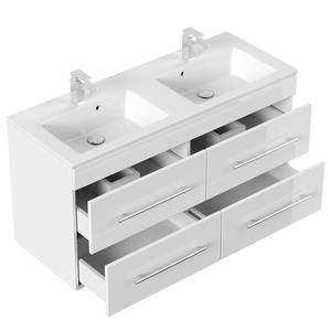 Meuble double vasque Argos Blanc brillant